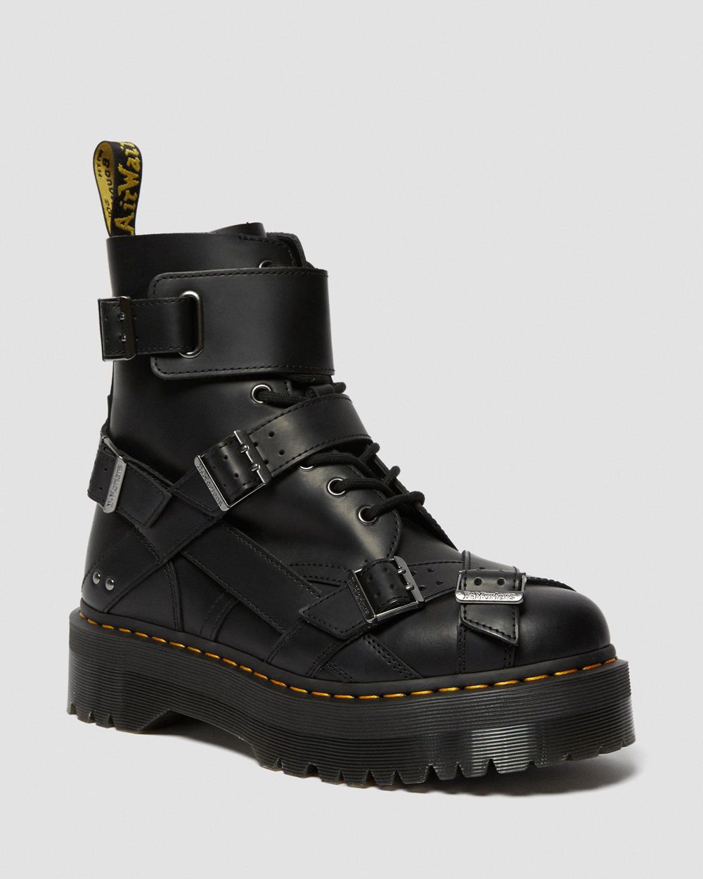 Dr Martens Jadon Strap Platform Kožené Topánky Damske ( Čierne ) SK 032-WSMZYO